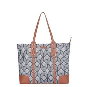 Monochrome Printed Shoulder Tote Bag for Women, Hand Crafted Fabric Handbags
